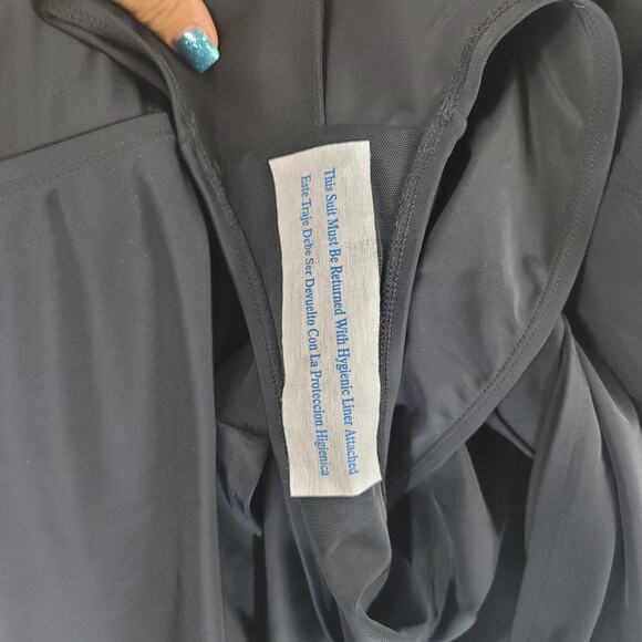 Ava & Viv Black Summer Poolside Bathing Suit Dress One Piece 26W NWOT - Picture 5 of 7